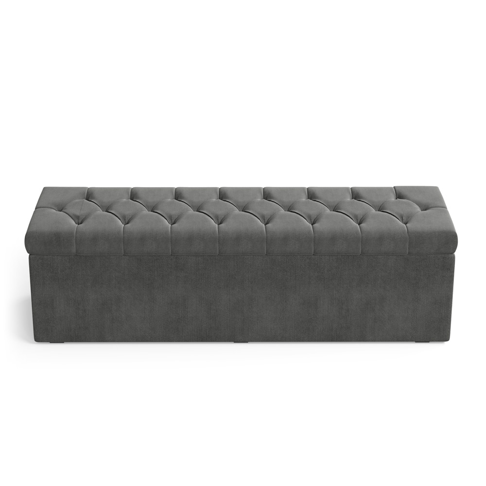 Calçadeira Sagitarius 140 Para Cama de Casal Sued Cinza Aradecor