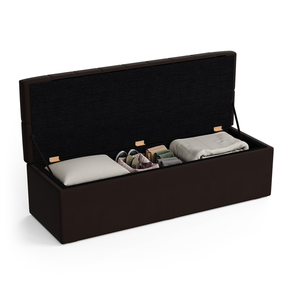 Calçadeira Sagitarius 140 Para Cama de Casal Sued Marrom Aradecor