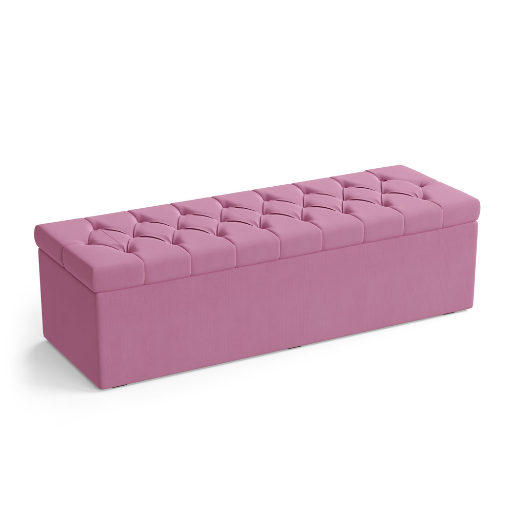 Calçadeira Sagitarius 140 Para Cama de Casal Sued Rosê Aradecor