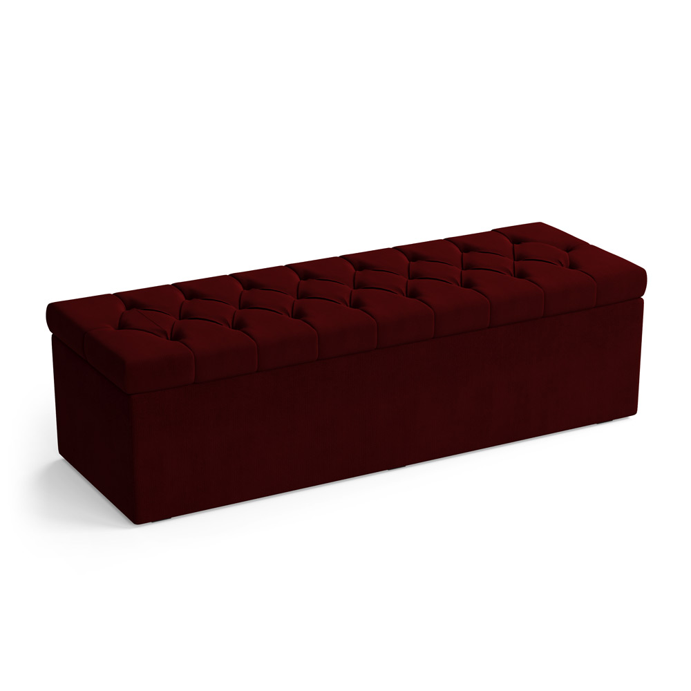 Calçadeira Sagitarius 140 Para Cama de Casal Sued Vermelho Aradecor