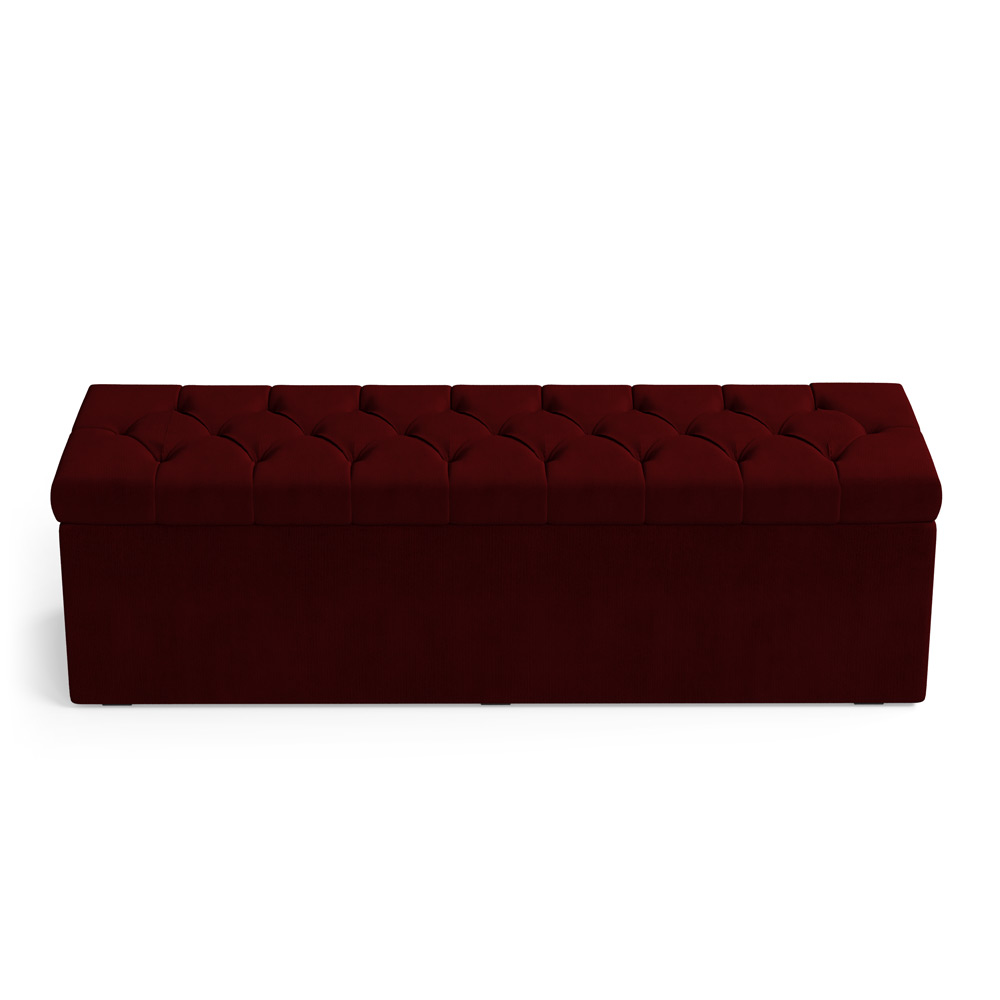 Calçadeira Sagitarius 140 Para Cama de Casal Sued Vermelho Aradecor