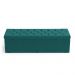 Calçadeira Sagitarius 140 Para Cama de Casal Suede Azul Turquesa Aradecor