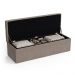 Calçadeira Sagitarius 160 Para Cama Queen Sued Capuccino Aradecor