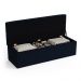 Calçadeira Sagitarius 195 Para Cama King Sued Azul Marinho Aradecor