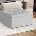 Calçadeira Sagitarius 90 Para Cama De Solteiro Couro Artificial Branco Aradecor