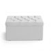 Calçadeira Sagitarius 90 Para Cama De Solteiro Couro Artificial Branco Aradecor