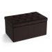 Calçadeira Sagitarius 90 Para Cama De Solteiro Couro Artificial Marrom Aradecor