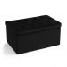 Calçadeira Sagitarius 90 Para Cama De Solteiro Couro Artificial Preto Aradecor