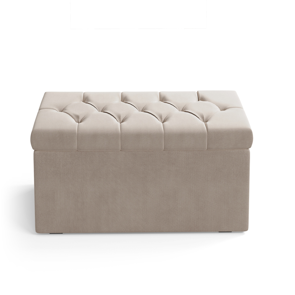 Calçadeira Sagitarius 90 Para Cama De Solteiro Sued Bege Aradecor