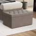 Calçadeira Sagitarius 90 Para Cama De Solteiro Sued Capuccino Aradecor