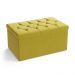 Calçadeira Sagitarius 90 Para Cama de Solteiro Sued Amarelo Aradecor