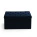 Calçadeira Sagitarius 90 Para Cama de Solteiro Sued Azul Marinho Aradecor