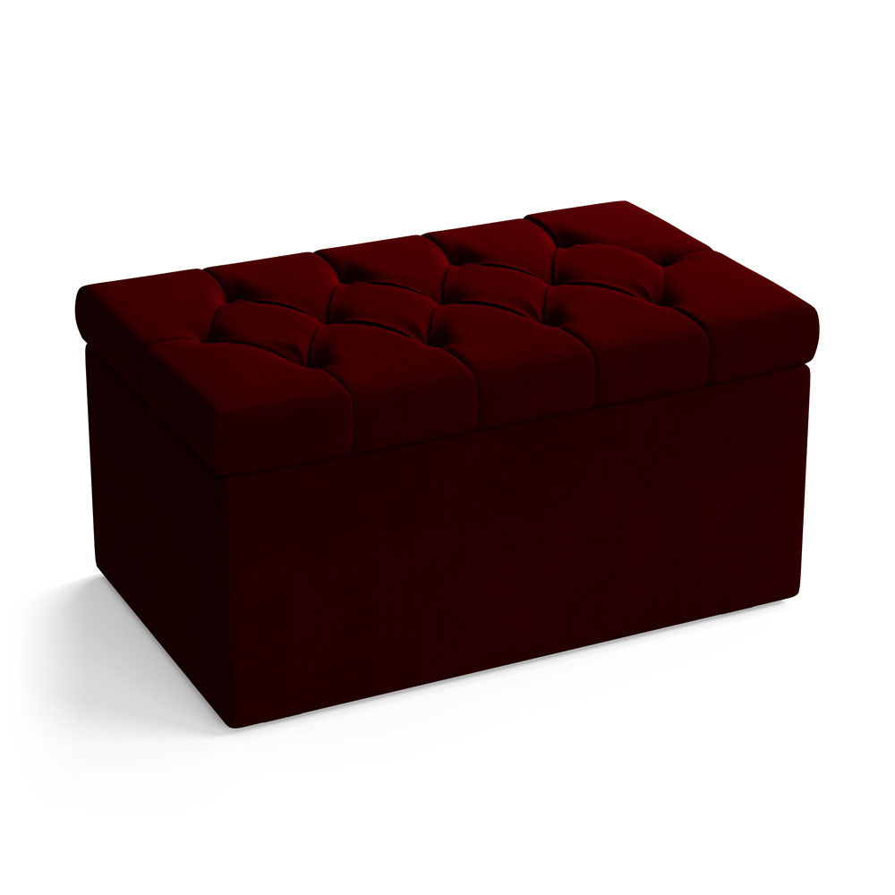 Calçadeira Sagitarius 90 Para Cama de Solteiro Sued Bordô Aradecor