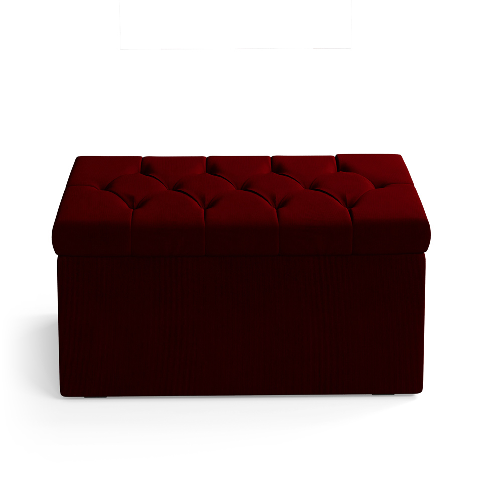 Calçadeira Sagitarius 90 Para Cama de Solteiro Sued Bordô Aradecor