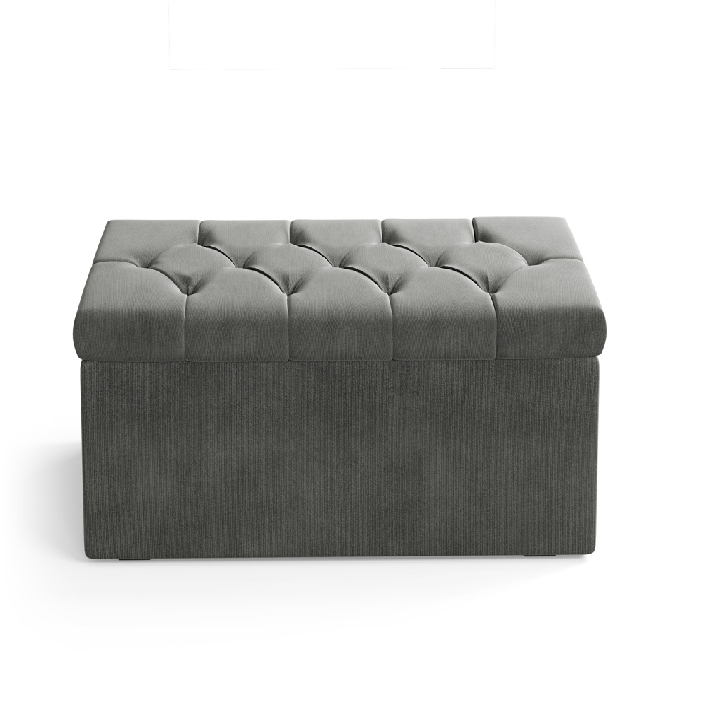 Calçadeira Sagitarius 90 Para Cama de Solteiro Sued Cinza Aradecor