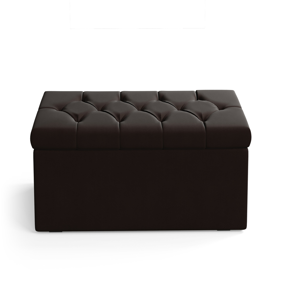 Calçadeira Sagitarius 90 Para Cama de Solteiro Sued Marrom Aradecor