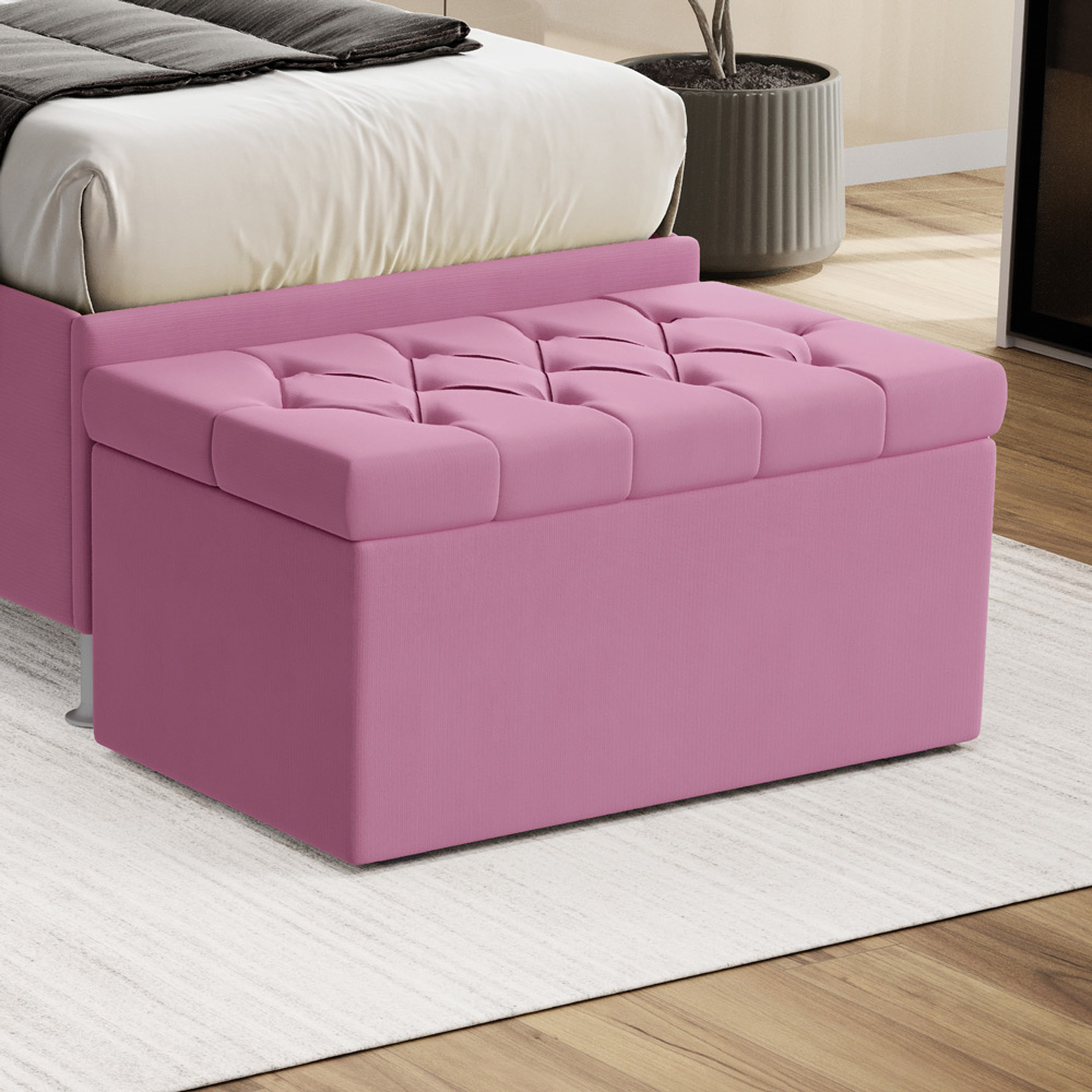 Calçadeira Sagitarius 90 Para Cama de Solteiro Sued Rosê Aradecor