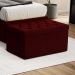 Calçadeira Sagitarius 90 Para Cama de Solteiro Sued Vermelho Aradecor