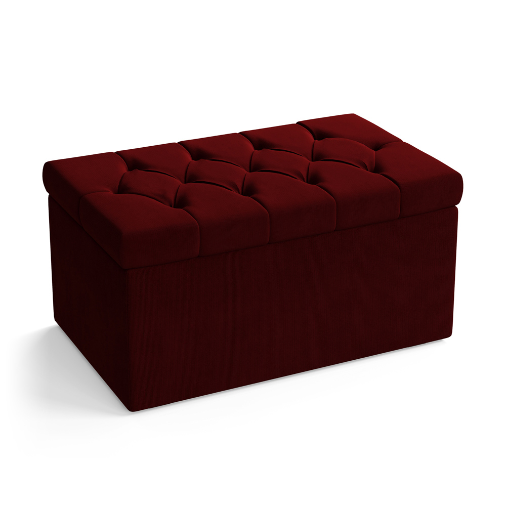 Calçadeira Sagitarius 90 Para Cama de Solteiro Sued Vermelho Aradecor