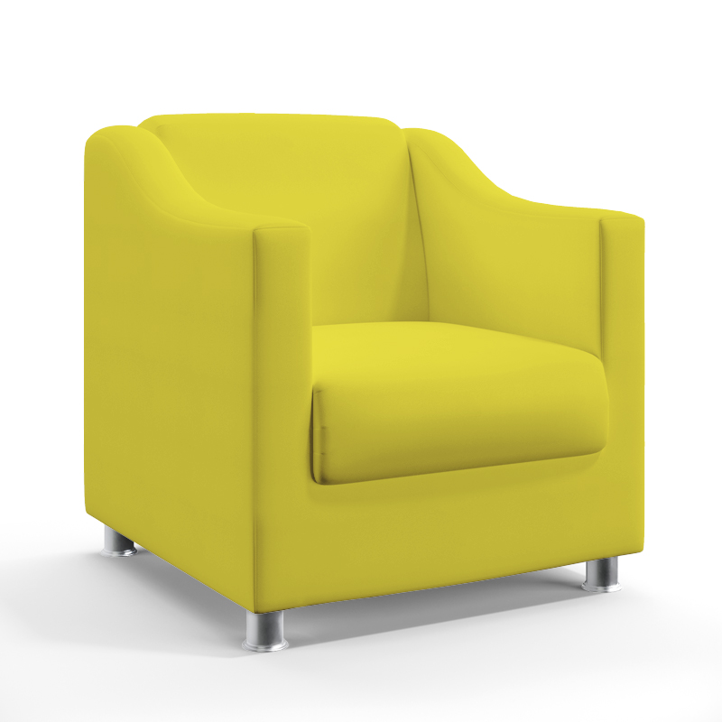 Poltrona Alya Sued Amarelo Aradecor