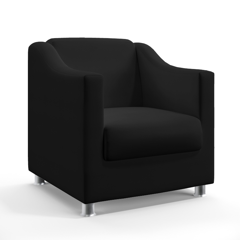 Poltrona Alya Sued Preto Aradecor