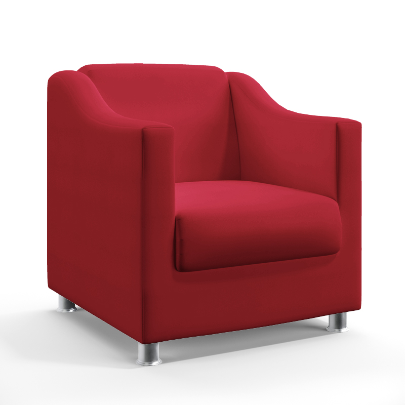 Poltrona Alya Sued Vermelho Aradecor