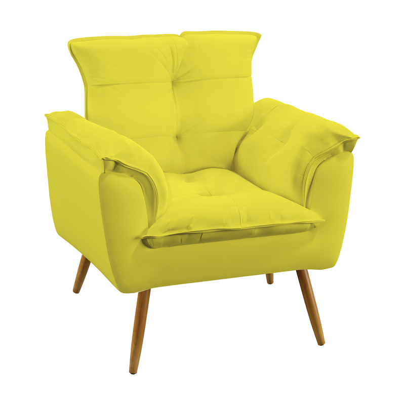 Poltrona Beta Sued Amarelo Aradecor