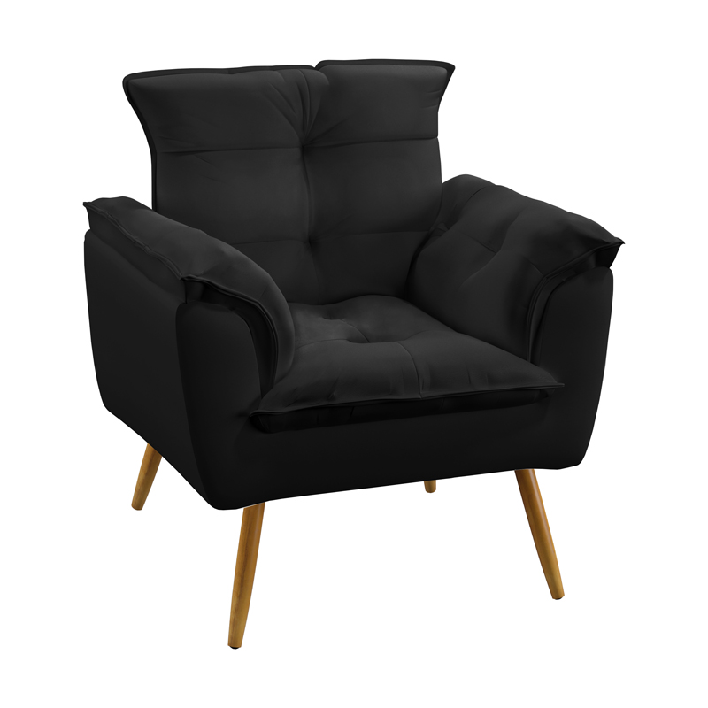 Poltrona Beta Sued Preto Aradecor