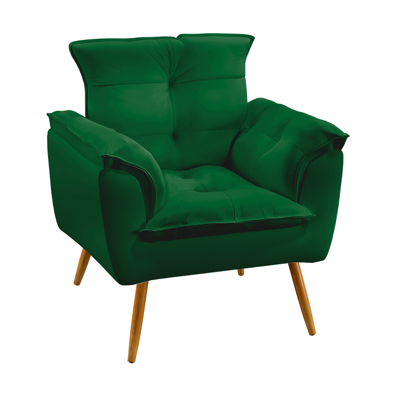 Poltrona Beta Suede Verde Aradecor