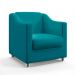 Poltrona Decorativa Alya Sued Azul Turquesa Aradecor