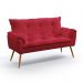 Poltrona Namoradeira Beta Sued Vermelho Aradecor