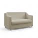 Poltrona Namoradeira Decorativa Alya Couro Artificial Bege Aradecor