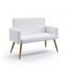Poltrona Namoradeira Vega Couro Artificial Branco Aradecor