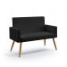 Poltrona Namoradeira Vega Couro Artificial Preto Aradecor