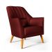 Poltrona Orion Bordada Suede Bordô Aradecor