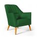 Poltrona Orion Bordada Suede Verde Aradecor