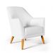 Poltrona Orion Couro Artificial Branco Aradecor