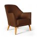 Poltrona Orion Couro Artificial Marrom Aradecor