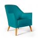 Poltrona Orion Sued Azul Turquesa Aradecor