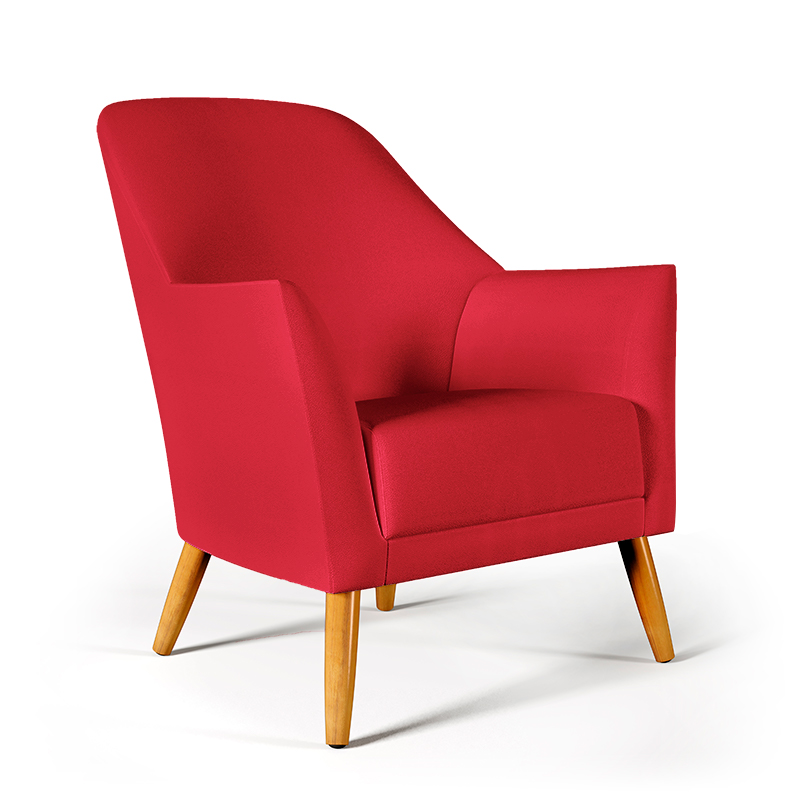 Poltrona Orion Sued Vermelho Aradecor
