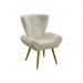 Poltrona Polaris Para Sala de Estar Sued Bege Aradecor