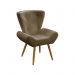 Poltrona Polaris Para Sala de Estar Sued Capuccino Aradecor