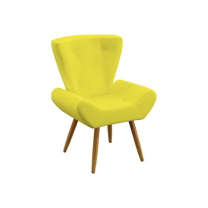 Poltrona Polaris Sued Amarelo Aradecor