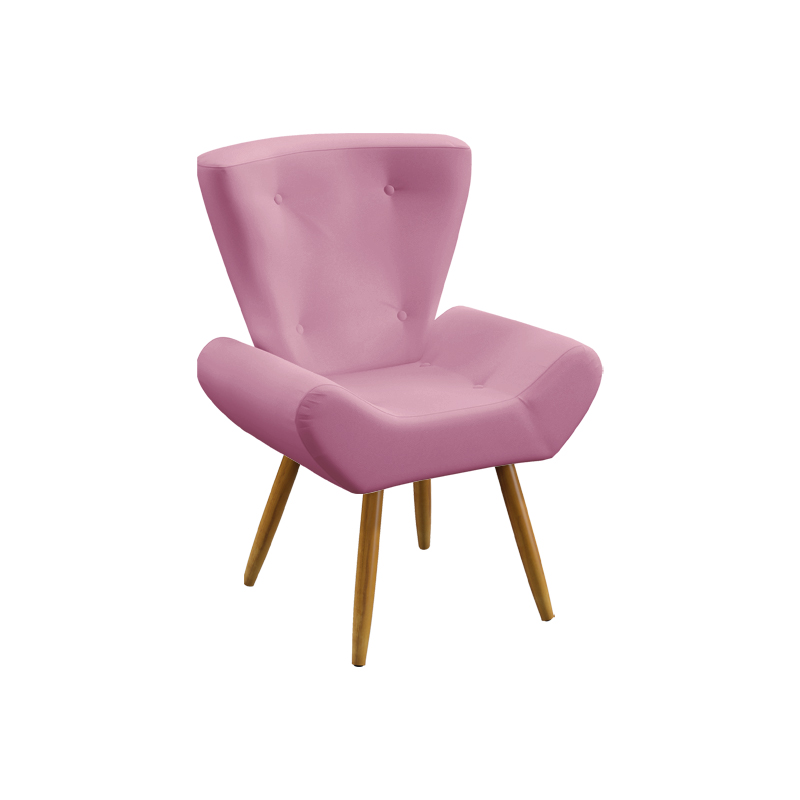Poltrona Polaris Sued Rosê Aradecor