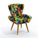 Poltrona Polaris Suede Estampado Colorido Aradecor