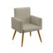 Poltrona Vega Couro Artificial Bege Aradecor