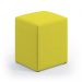 Puff Estofado Decorativo Izar Para Sala de Estar Sued Amarelo Aradecor