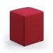 Puff Estofado Decorativo Izar Para Sala de Estar Sued Vermelho Aradecor