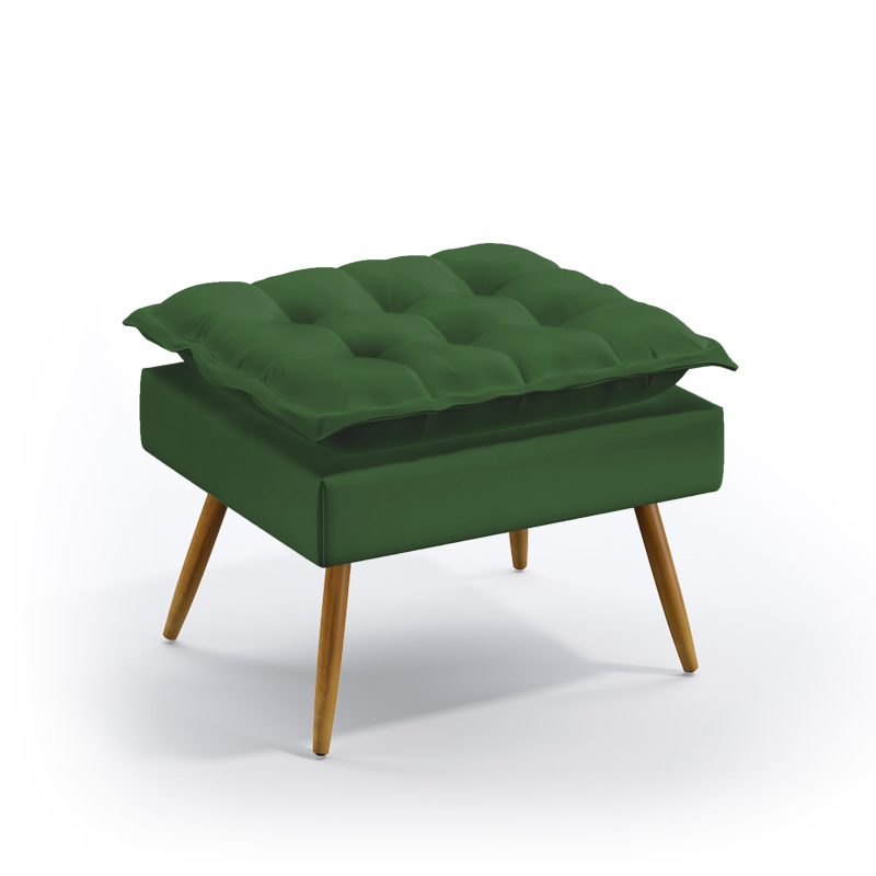 Puff Lunar Suede Verde Aradecor