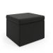 Puff Quasar / Couro Preto 
